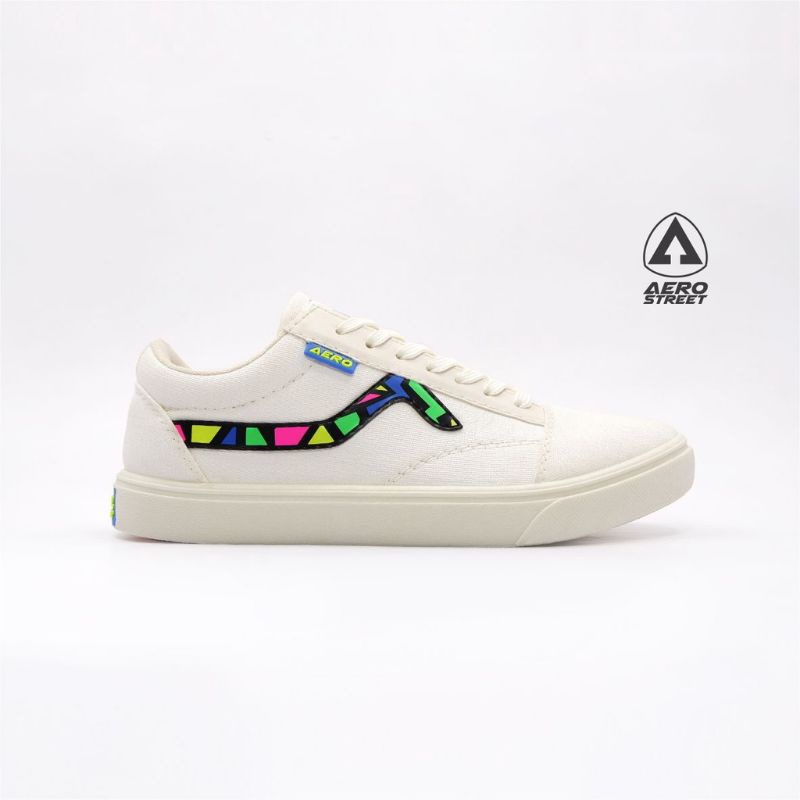 Aerostreet 36-45 Massive X Volt Putih - Sepatu Sneakers Casual Sport Pria Wanita Aero Street