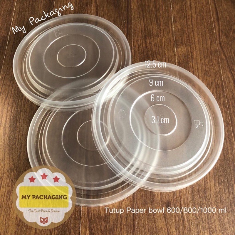 Tutup / Lid soup bowl  600/800/1000ml / tutup paper bowl / tutup paper cup / tutup mangkok kertas