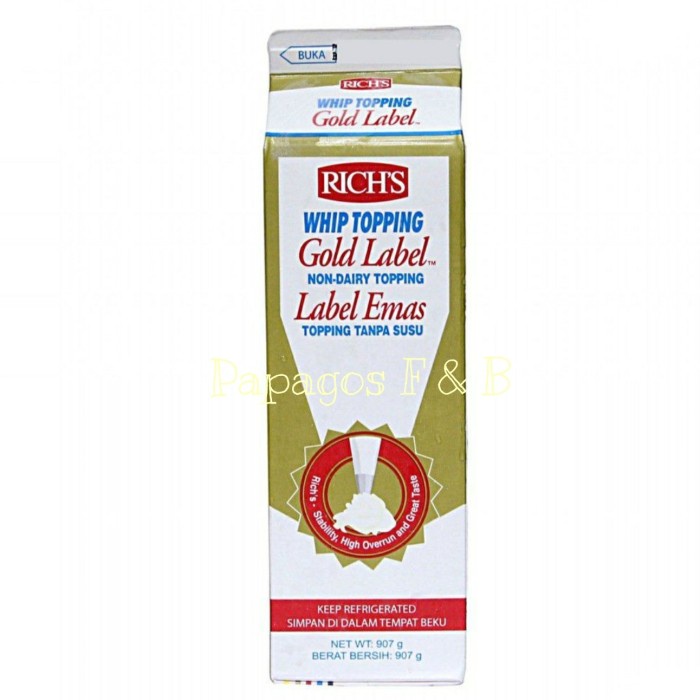 

Whipping Whip Cream Rich's / Richs Whip Topping 907 gr / gram