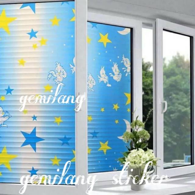 STIKER KACA MOTIF KARTUN HELLO KITTY STICKER KACA FILM