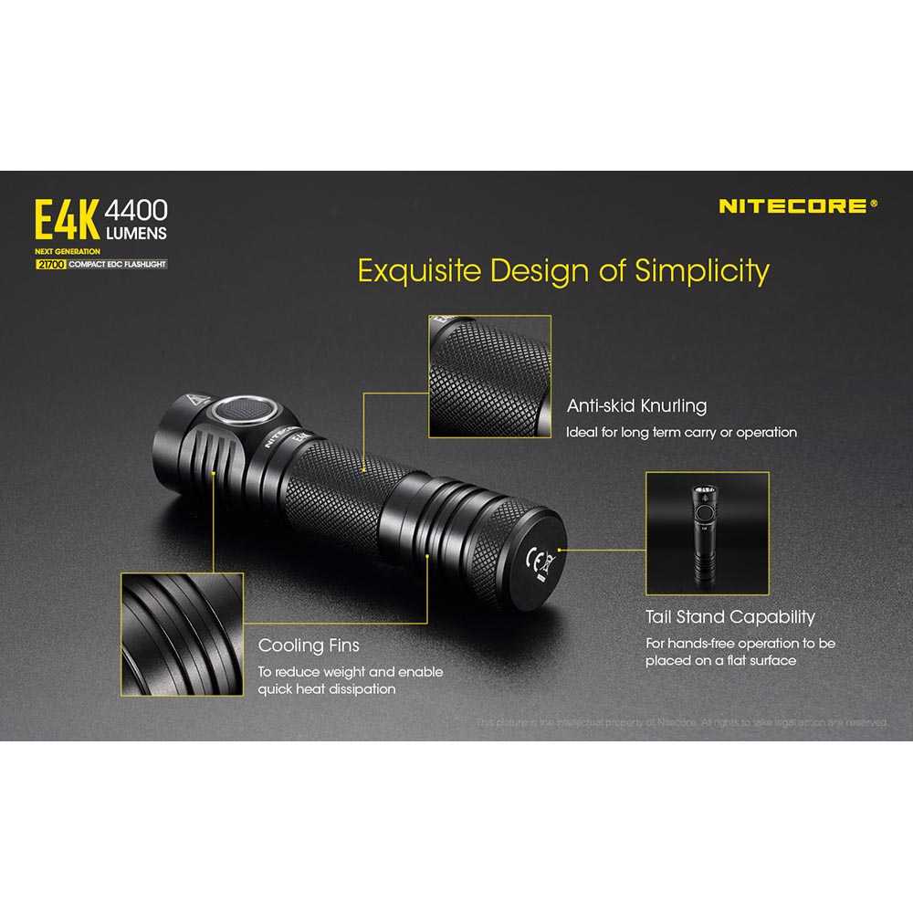 IDN TOOLS - NITECORE E4K Senter LED 4xCREE XP-L2 V6 4400 Lumens