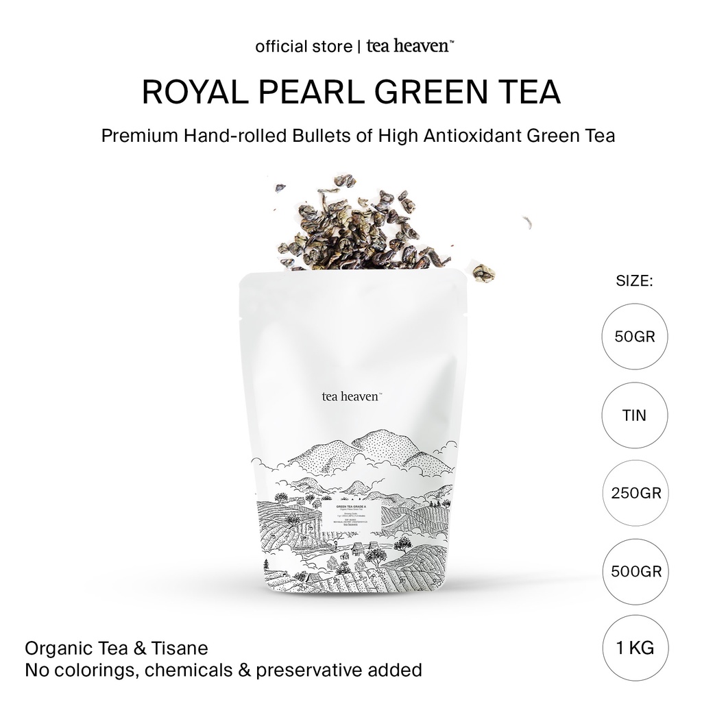 

Teh Hijau Organik Premium Chinese Royal Pearl Green Tea 250 gram