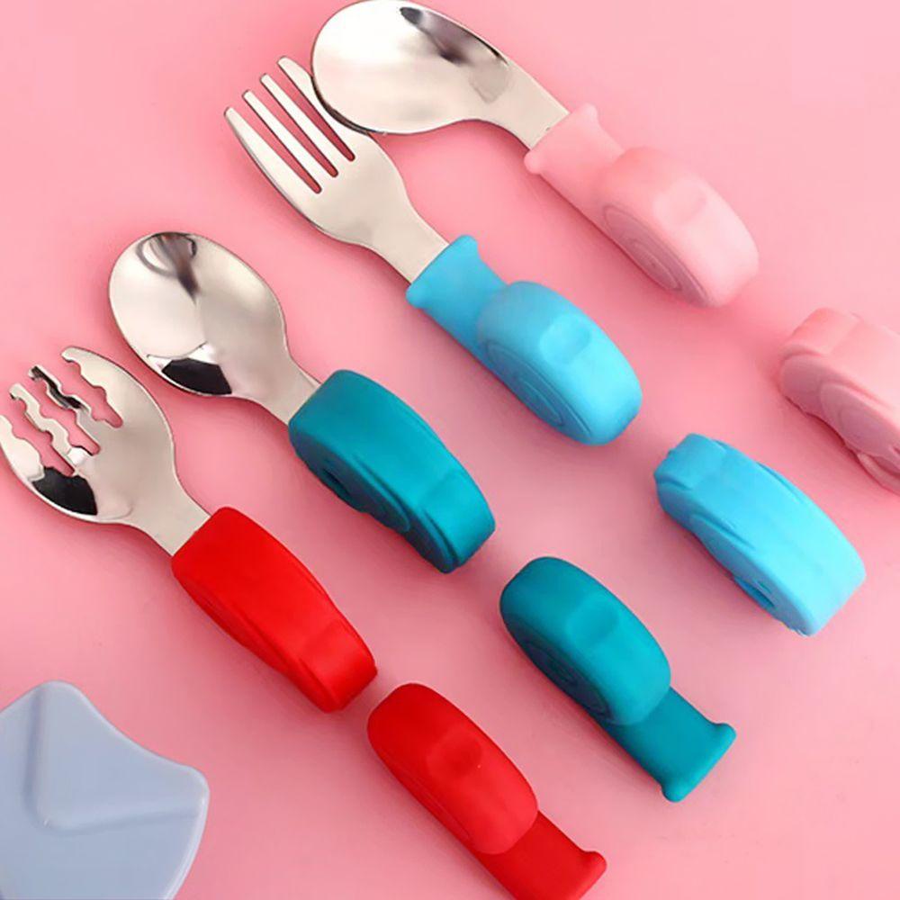 Solighter Baby Gadget Lucu Balita Alat Makan Sendok Garpu Set Anak Utensil