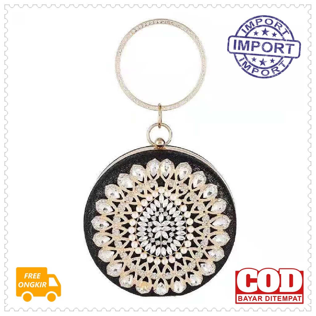 CLUTCH PESTA IMPORT VB3439 TAS WANITA HANDBAG PEREMPUAN TAS MINI MEWAH BAHAN BERKUALITAS BERKILAU TA
