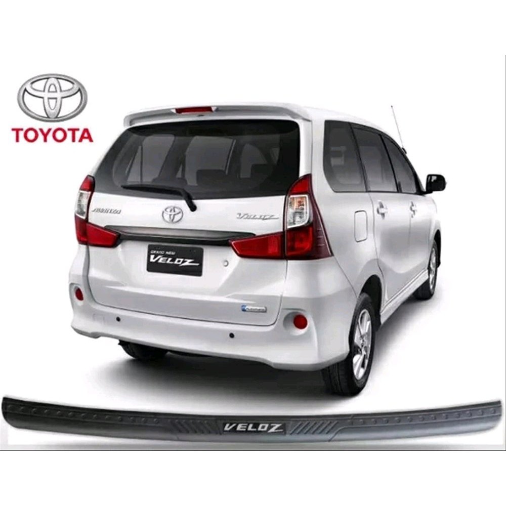 silplate sillplate PINTU BAGASI belakang TOYOTA avanza veloz 2012 sampai 2021 velos 2020 2019 2017 2016 2015 2014 2013 tempel plastik hitam abs