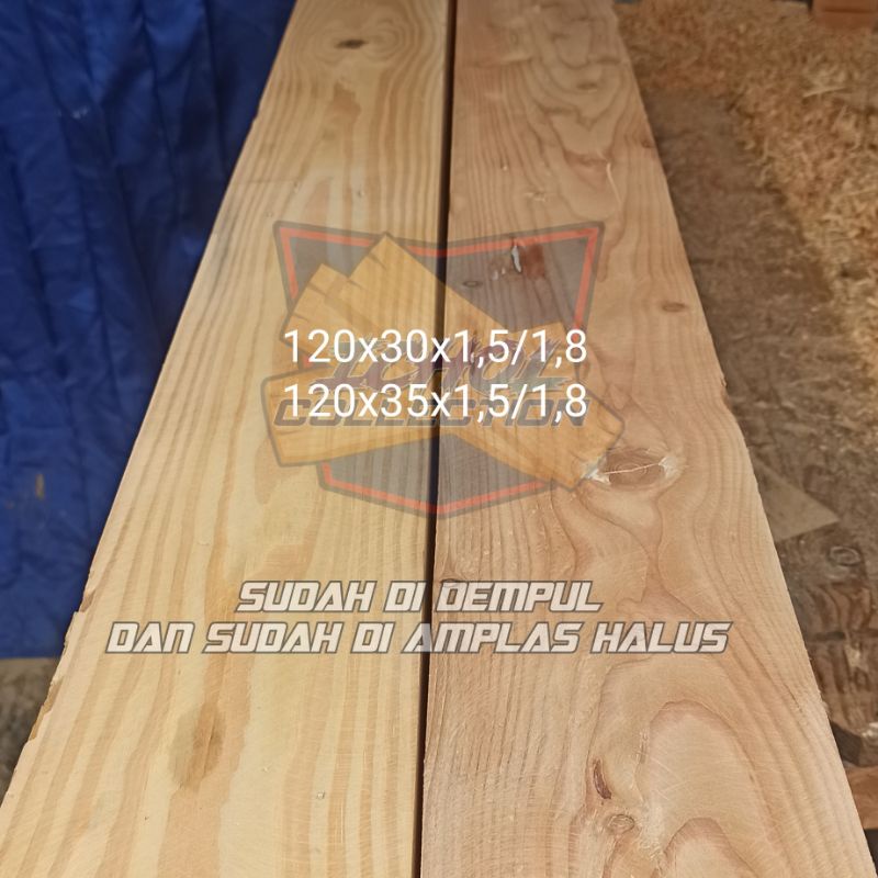 papan ambalan / papan sambung kayu jati belanda 120x30/35x1,5/2