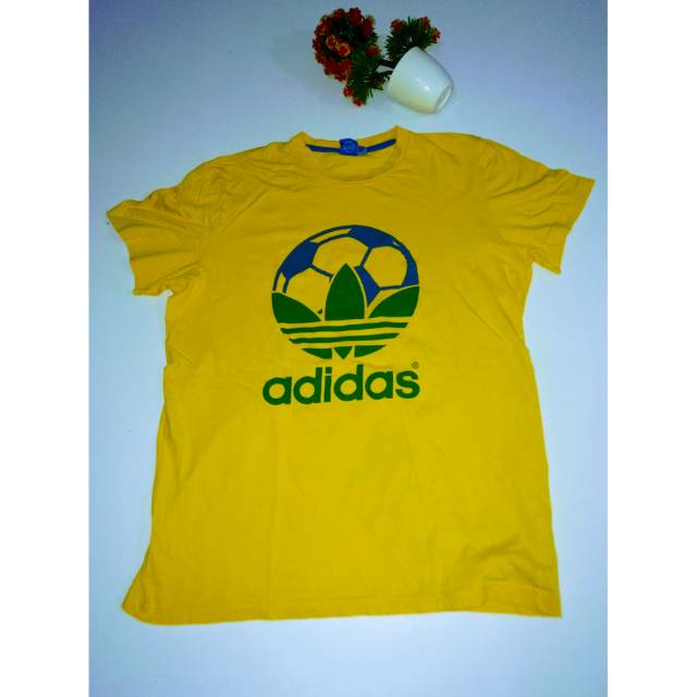 adidas green yellow t shirt