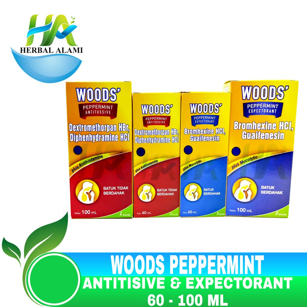 Woods Peppermint Expextorant - Antitusive - Obat Batuk