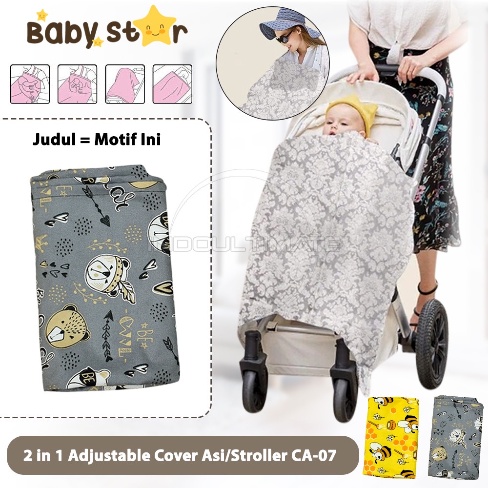 Cover Asi 2in1 Cover Stroller Adjustable Celemek Menyusui Apron Ibu Menyusui CA-06 CA-07