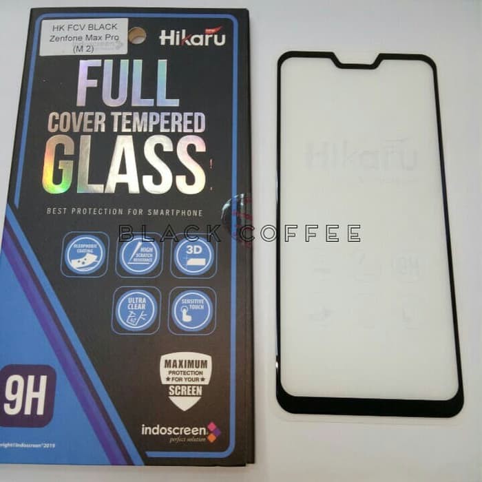 Tempered glass full asus zenfone max pro m2 ZB631KL screen guard Hikaru FCV