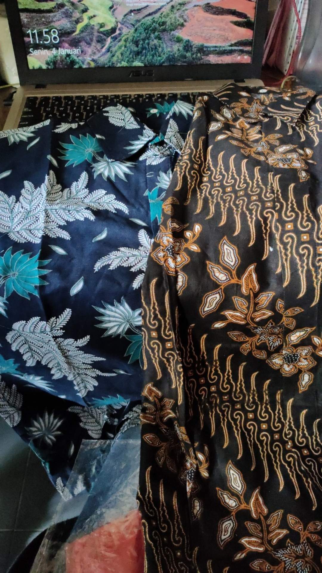 Bswart Batik Hrb026 Kenongo Hem Batik Seno Kembang Kemeja Batik Pria