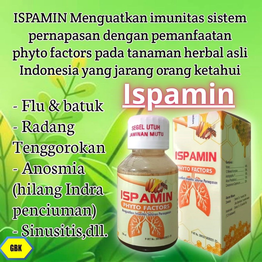 Madu ISPAMIN Madu Gurah Menguatkan Imun Pernafasan, Meredakan Flu dan Batuk ORII