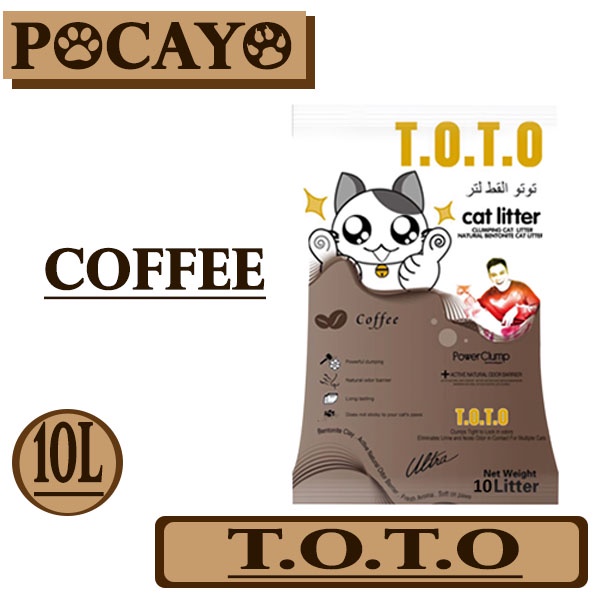 Pasir TOTO 10L - COFFEE (Grab/Gosend)