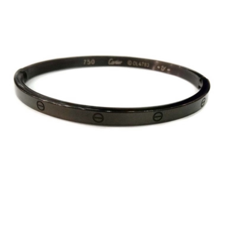 Gelang hitam polos/logo ct titanium