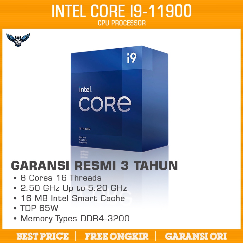 Intel Core i9 11900 Box | 5.2GHz 8C 16T | Gen 11 LGA1200 Rocket Lake
