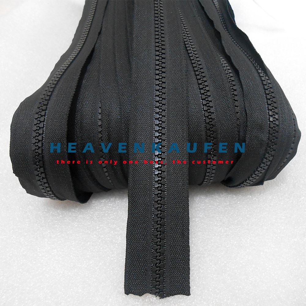 Resleting/Zipper Vislon Gigi Jagung Meteran Hitam No.5 Murah