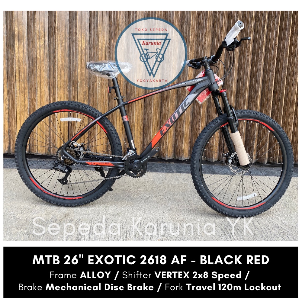 Sepeda MTB 26" Exotic ET 2618 AF - Alloy Cakram 2x8 Speed