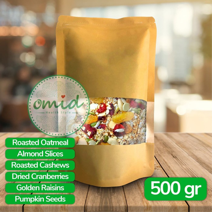 

Buah Kering - Granola (Kacang Kacangan, Buah Kering, Madu & Oatmeal) 500Gr