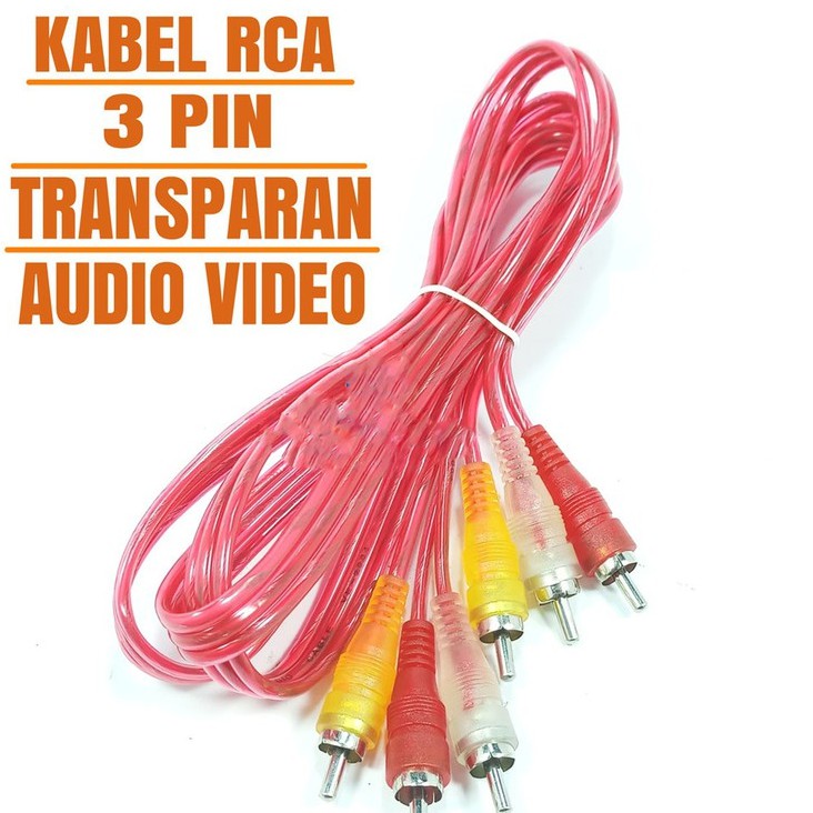 Kabel RCA 3-3 Transparan 1.5 Meter