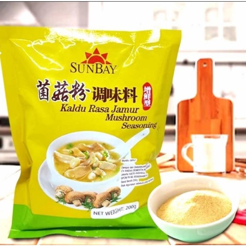 

kaldu jamur sunbay 200 gr/penyedap rasa/msg