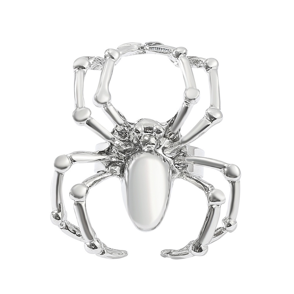 Cincin Desain Laba-Laba Gaya retro punk Klasik Untuk Pria Dan Wanita