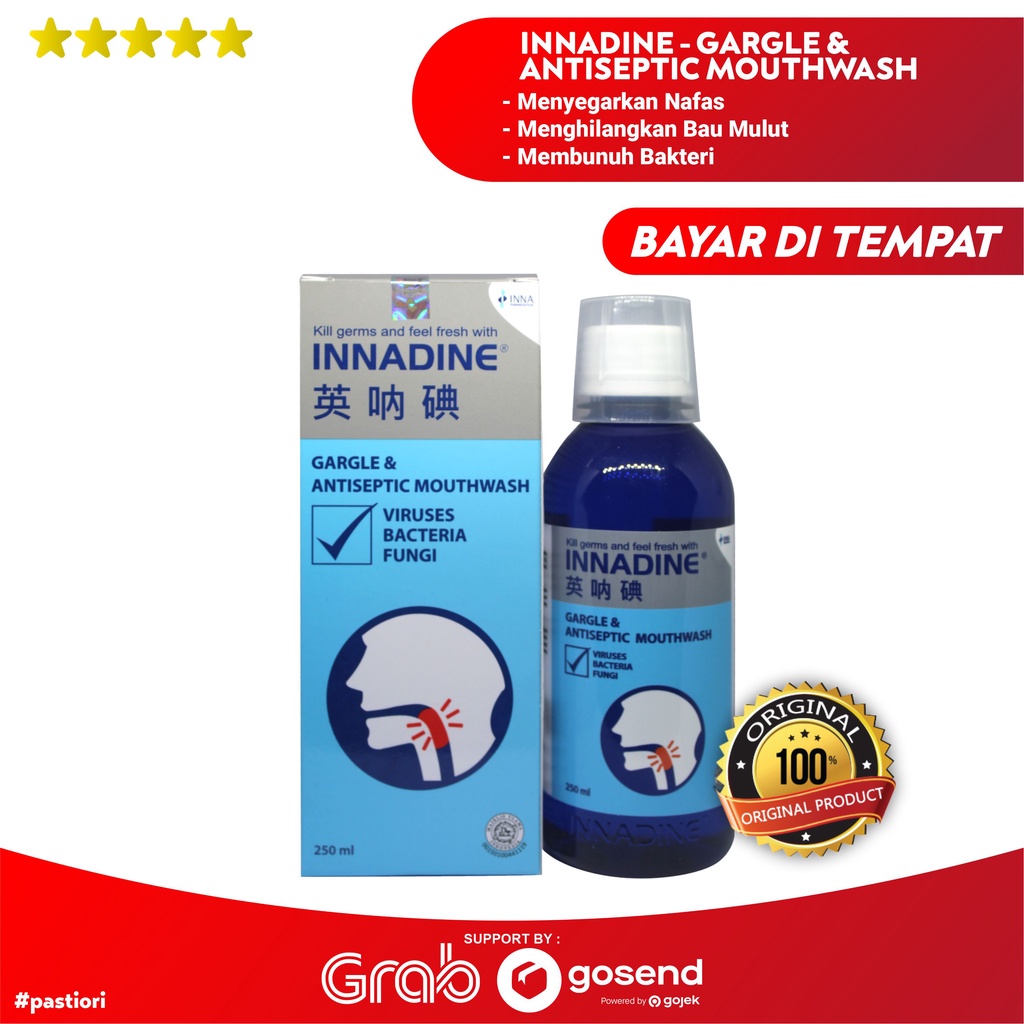 INNADINE GARGLE &amp; ANTISEPTIC MOUTHWASH - OBAT KUMUR PENGHILANG BAU MULUT