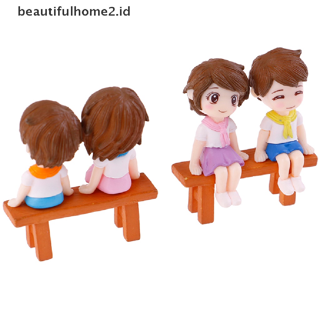 (beautifulhome2.id) 1 Set Miniatur Pasangan Kekasih DIY Untuk Dekorasi Taman