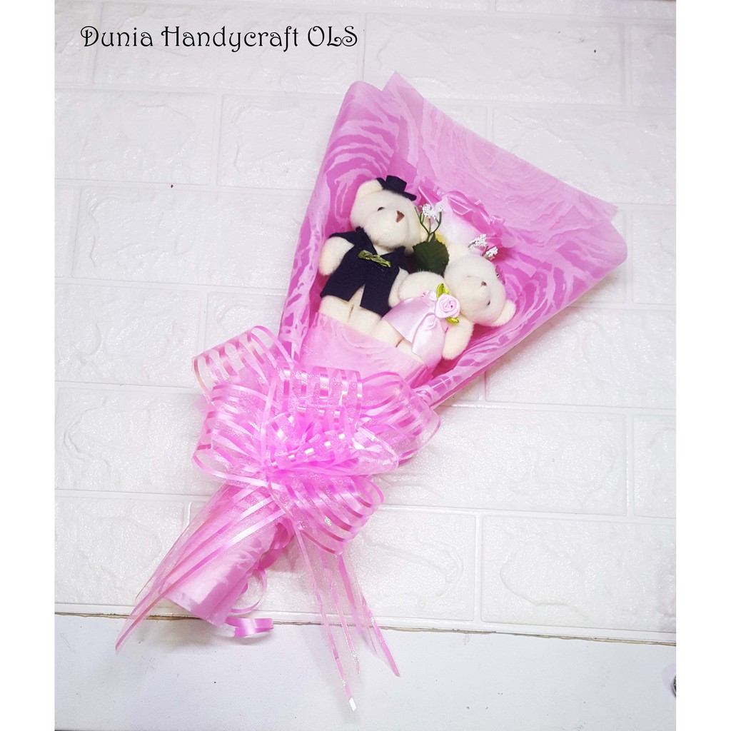 Buket Boneka Manis Valentine Kasih Sayang Anniversary Doll Bouquet Buket Valentine Hadiah