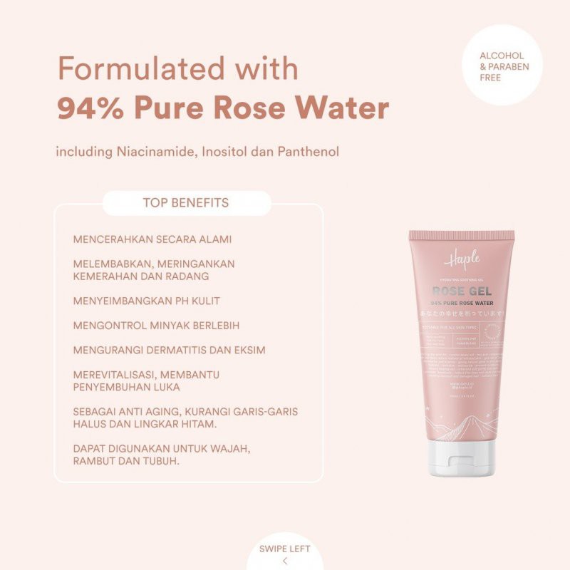 Haple Rose Water/Gel (100ml/250ml)