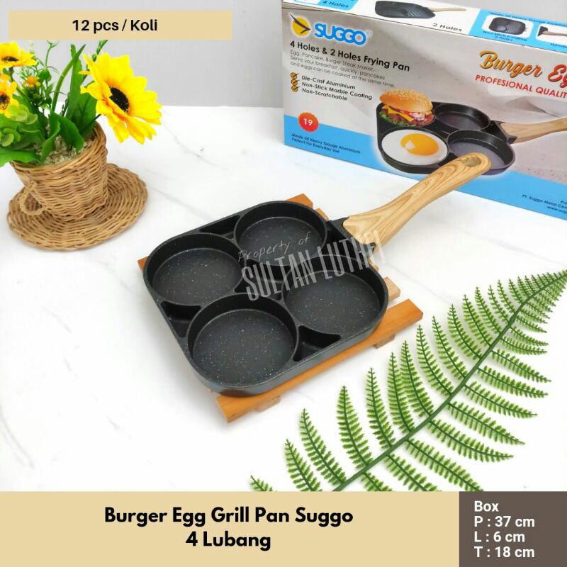 

burger egg grill pan suggo 4 lubang