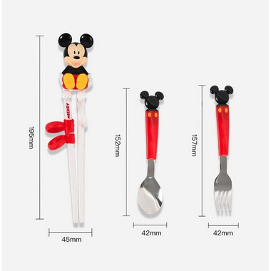 DISNEY ORIGINAL spoon fork training chopstick/sendok garpu set dengan kotak DM2324