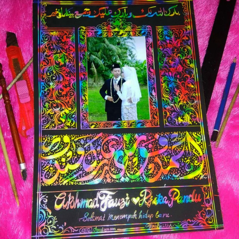 

kaligrafi nama kertas pelangi (tanpa figura)