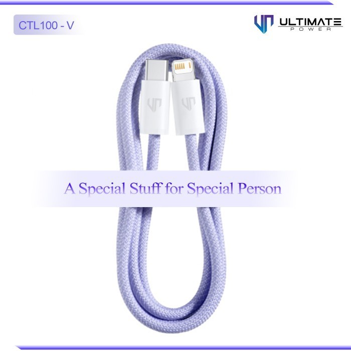 Kabel Data Cable iPhone 14 Pro Max 14 Plus PD 20W ULTIMATE Lavender