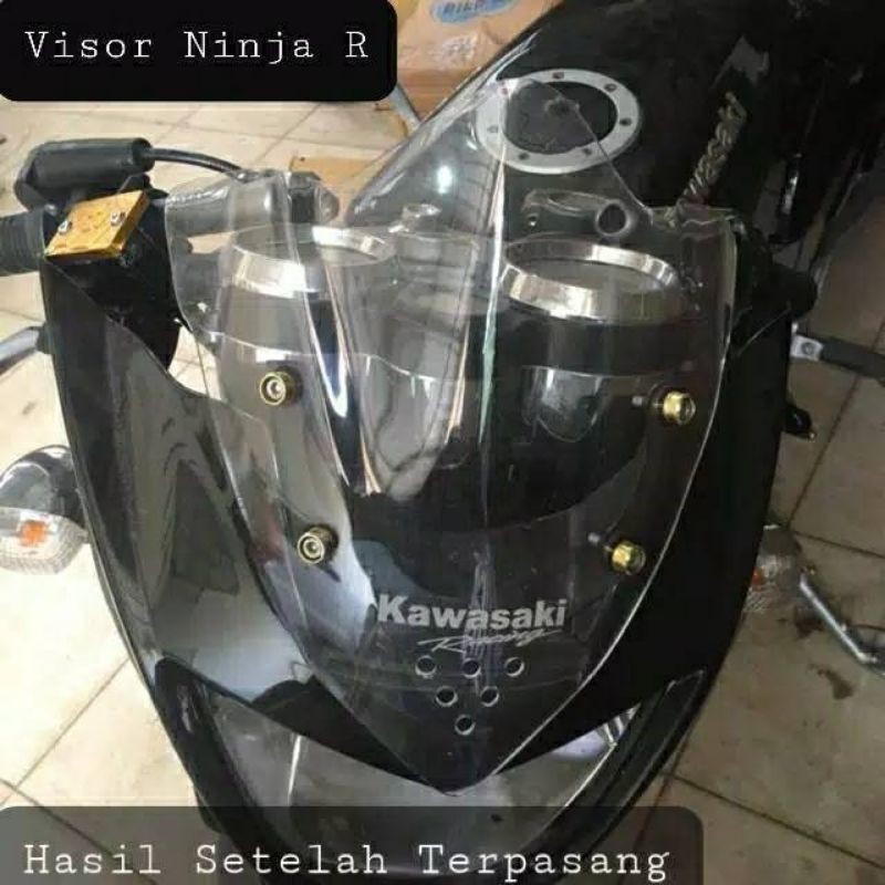 Visor Ninja 150 R Model Jenong Kualitas Terbaik Warna Bening Dan Smoke