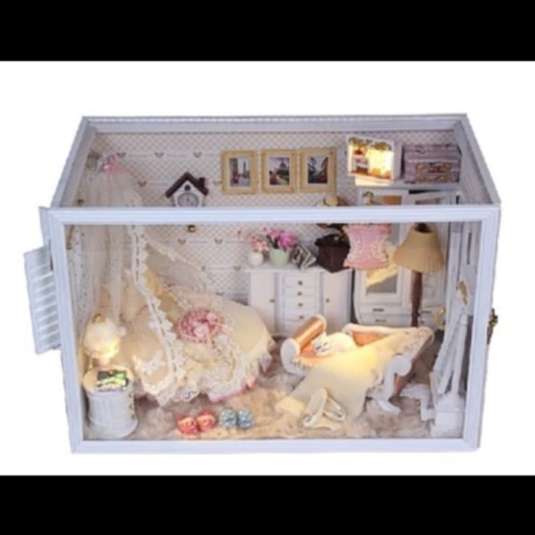 

Promo DIY Do It Yourself Miniature Perfect Flower Married Wooden Dollhouse Murah