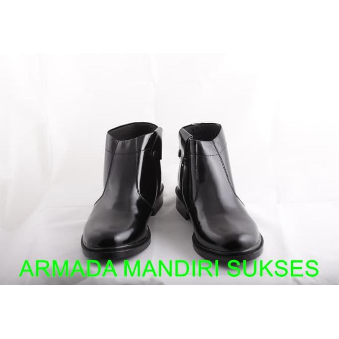 Sepatu PDH Resleting Lux | Sepatu PDH Pria Kulit Lux Sleting Samping