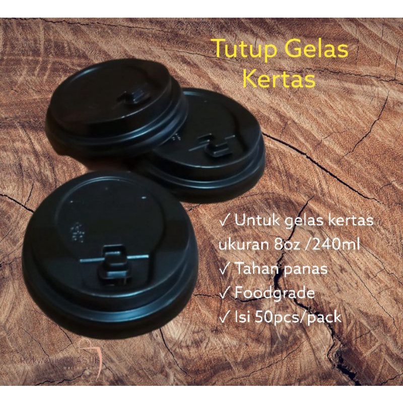 [Isi 50pcs] Tutup Cup Coffee / Cup Kopi / Tutup Gelas Kopi / Lid Paper Cup/Tutup Gelas Kertas