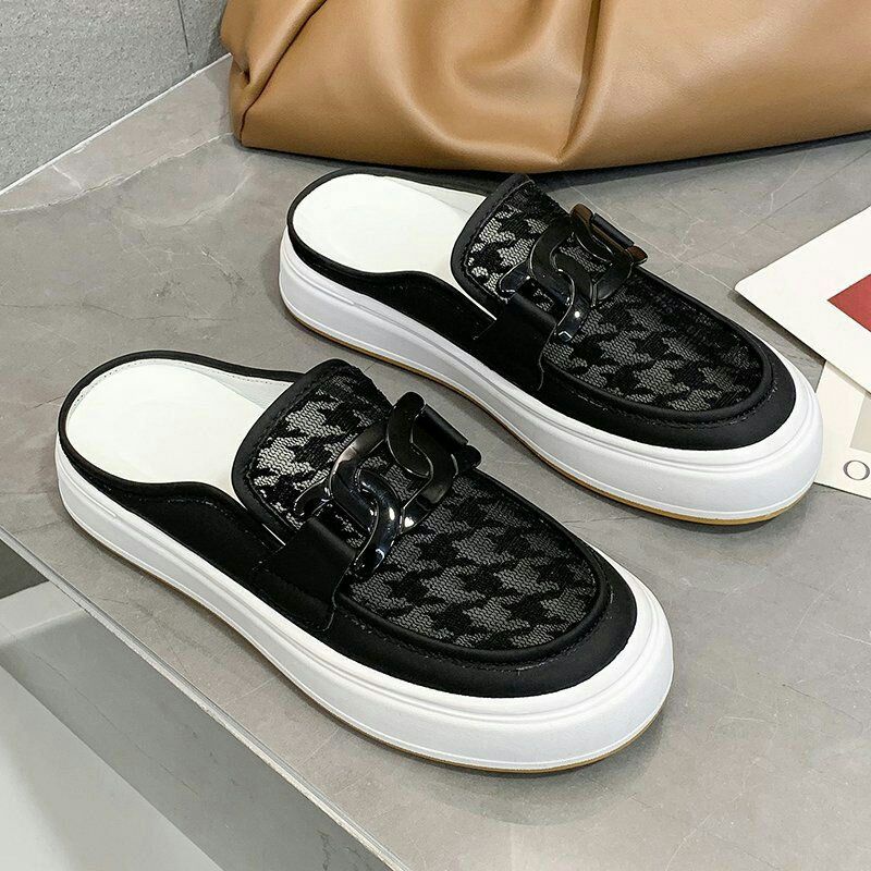 AGI7763 Sepatu Slip On Wanita Fashion Import Leather Half Ready Jakarta Bisa COD (With Box)