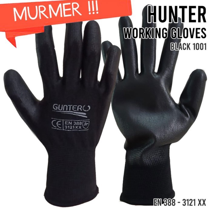 Gunter Sarung Tangan Safety Mekanik Plam Fit Lapis PU (L)(XL)