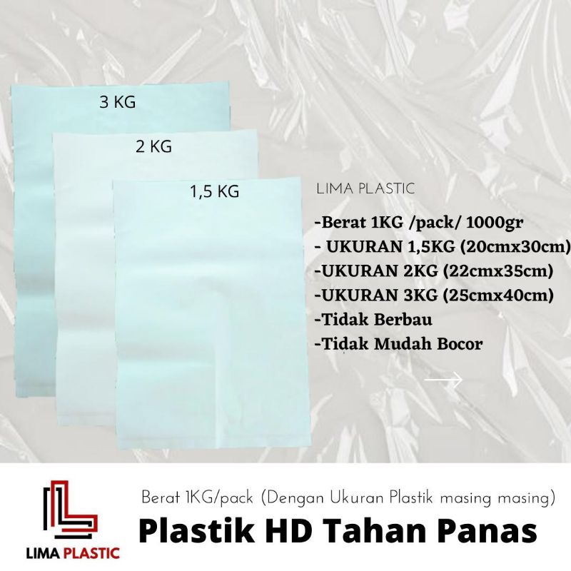 Plastik HD Tahan Panas isi 1KG/1000gr/Plastik Tahan Panas