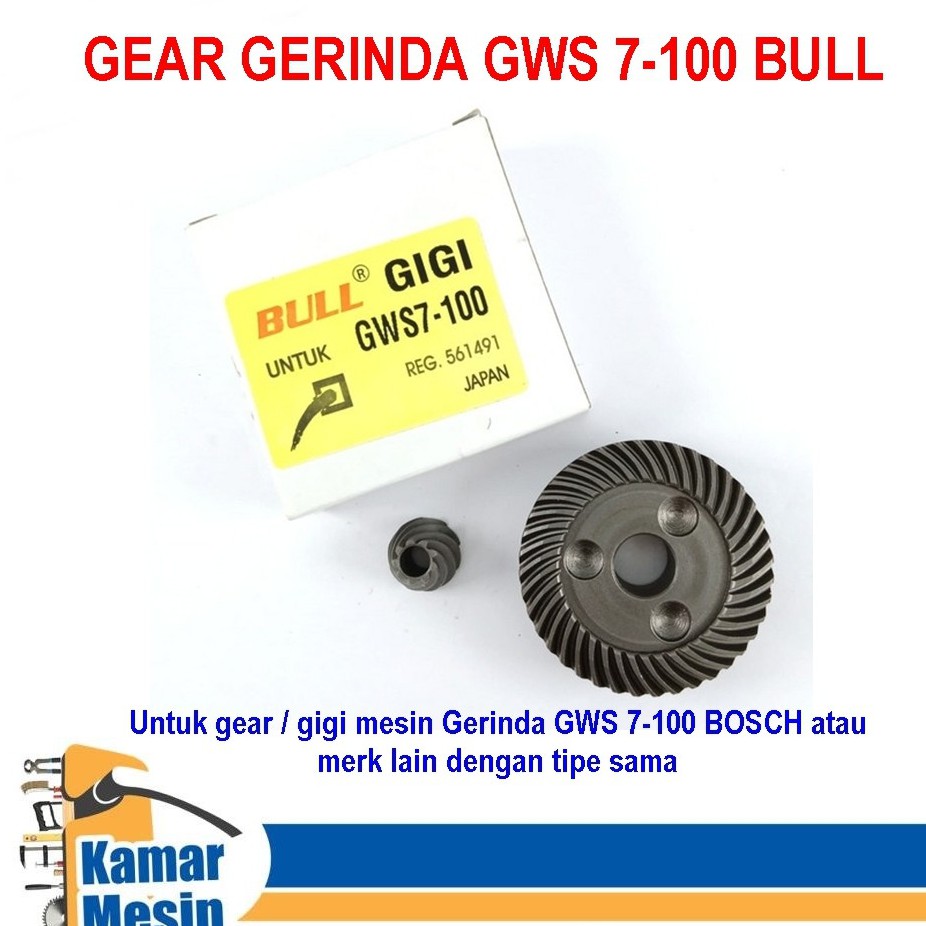 Gigi Gerinda Bosch GWS 7-100 Bull Gear Gerinda GWS7-100 Bull