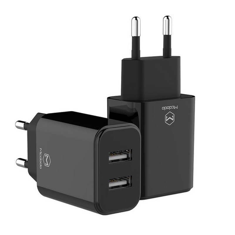 Kepala Charger MCDODO USB 2 Port 2.4A EU Plug