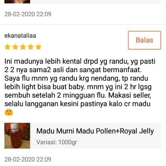 

Paling.laku || BAQVA Madu Murni Madu Pollen+Royal Jelly ||Terlaku.