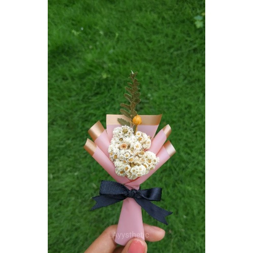 Natural Pink Mini Bucket Edelweis