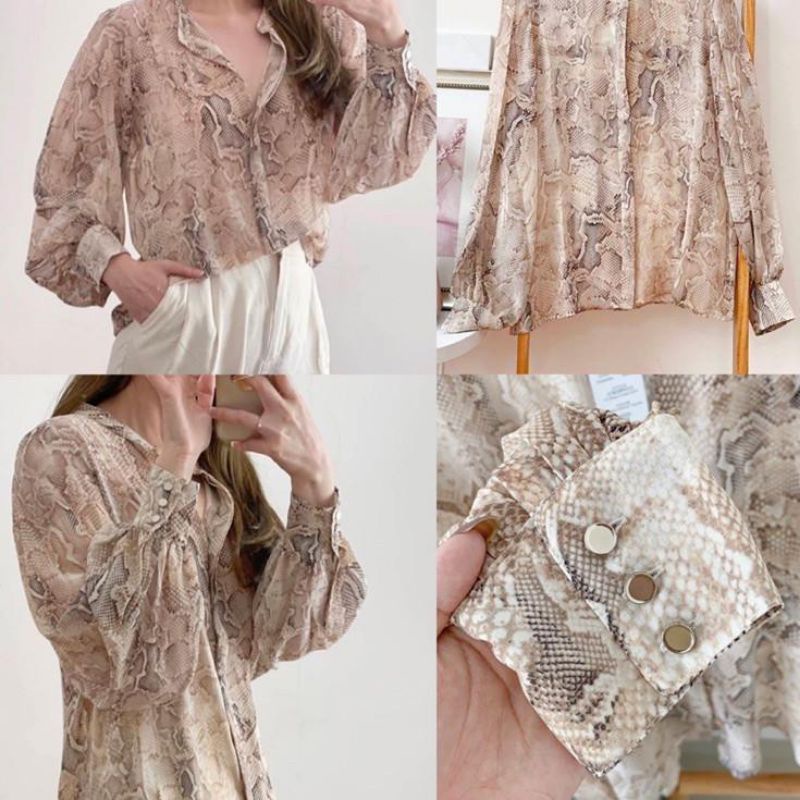 blouse snake print whbm