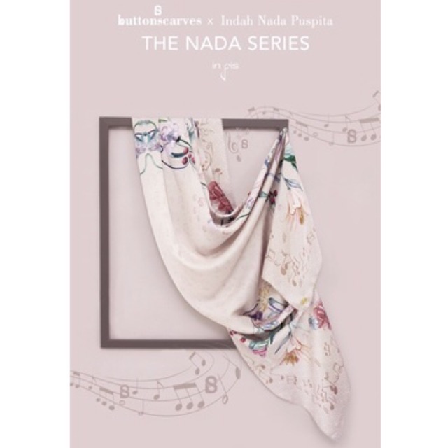 New The Nada Square - Fis ( Voal, 110 x 110 ) by Buttonscarves x Indah Nada Puspita bundling New The