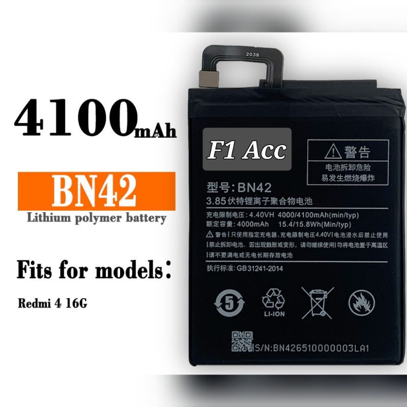 Baterai Batre Xiaomi Redmi 4 BN42 ORIGINAL Baterai Xiaomi Bn42 Redmi 4