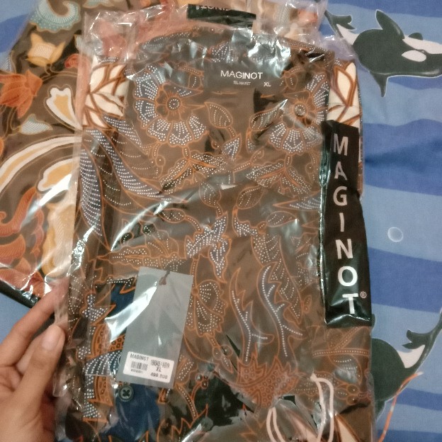 Maginot Kemeja Batik 2.0 Agya-ls Lengan Panjang Pria + Free Masker