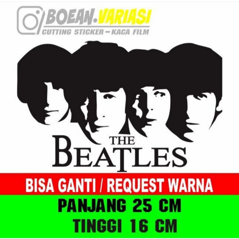 Cutting Sticker The Beatles siluet the beatles gambar The Beatles