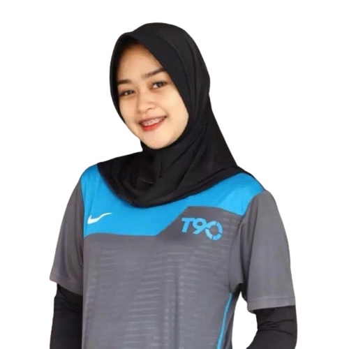 manset tangan dan bergo pendek olahraga bahan kaos rayon